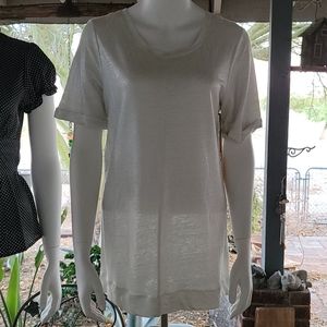 GLITTERY Gibson Latimer MED Shimmery Linen Tunic NWT (ONE TOP!)
